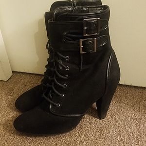 Black ankle boots.